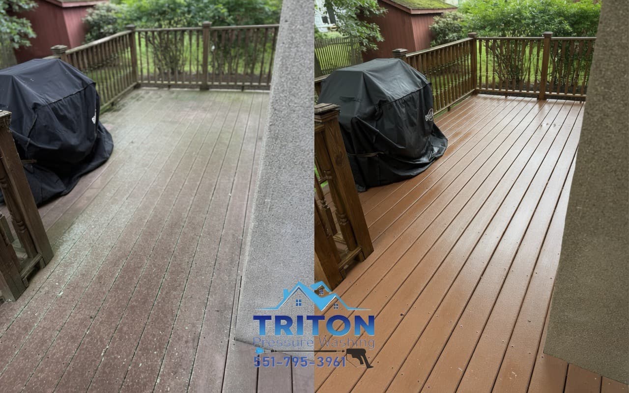 Deck Washing & Staining by Triton Pressure Washing